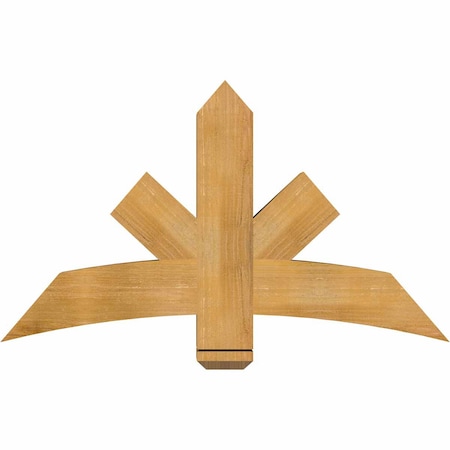 Ekena Millwork Alberta Rough Sawn Timber Gable Bracket, Western Red Cedar, 48"W x 28"H x 6"D x 6"F, 14/12 Pitch GBW048X28X0606ALB00RWR